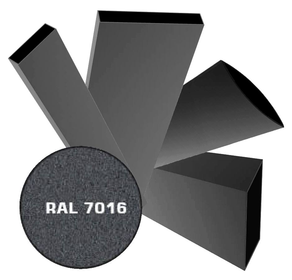 Balkonprofile Aluminium pulverbeschichtet RAL7016 senkrecht und waagerecht montierbar