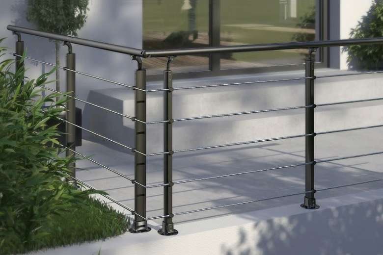 Balkongel�nder aus Aluminium Anthrazit