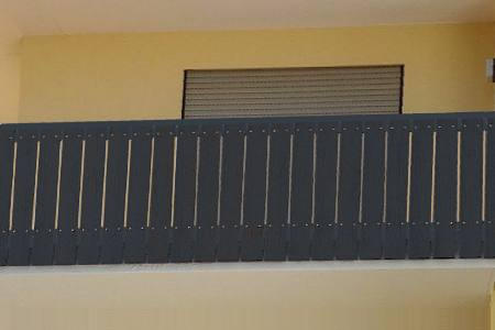 Balkongel�nder Kunststoff Holzoptik als Bausatz in Golden Oak